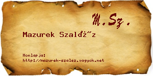 Mazurek Szaléz névjegykártya